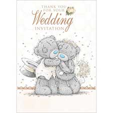 Personalised tatty teddy wedding invitations