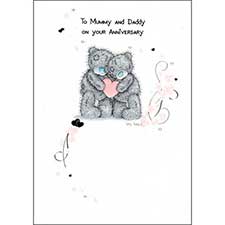 Mummy and Daddy Anniversary Me To You Bear Card