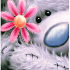 Bear with Pink Flower Me to You Bear Card