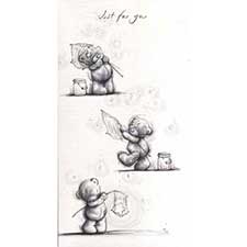 Just for You Me to You Bear Sketchbook Card