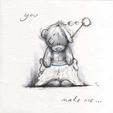 You Make Me Smile Me to You Bear Sketchbook Card