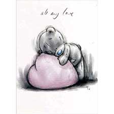 All My Love Me to You Bear Sketchbook Card