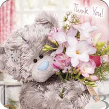 Thank You Me to You Bear Luxury Cards and Envelopes (Pack of 10)