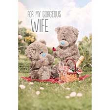 3D Holographic Gorgeous Wife Me to You Bear Card