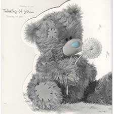 Thinking of You Softly Drawn Me to You Bear Card