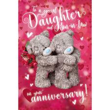 3D Holographic Daughter &amp; Son-In-Law Anniversary Me to You Bear Card