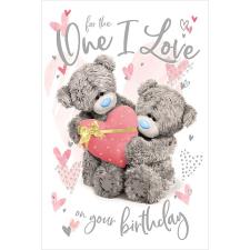 3D Holographic One I Love Me to You Bear Birthday Card