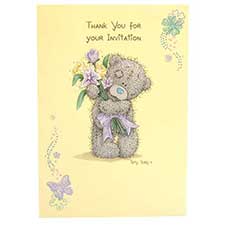 Me to You Bear Thanks Invites