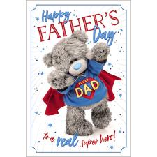 Super Dad 3D Holographic Me to You Bear Father's Day Card