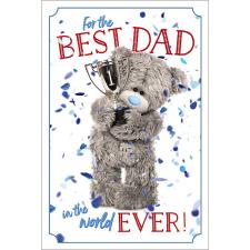 No1 Dad 3D Holographic Me to You Bear Father&#39;s Day Card