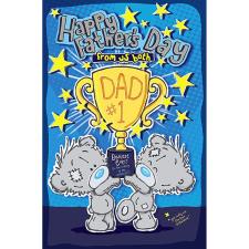 Dad From Both Of Us My Dinky Bear Me to You Fathers Day Card
