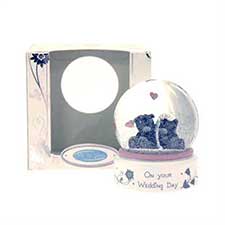65mm Me to You Bear Wedding Snow Globe  