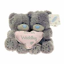 2 x 4inch Silver Wedding Anniversary Me to You Bear