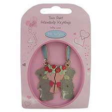 Love with Roses 2 Part Me to You Bear Enamel Keyring