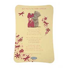 Me to You Bear Mothers Day Mum Certificate