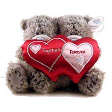 2 x 6" Bears Sitting With Hearts Me to You Bear