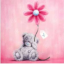 Tatty Holding Flower Me to You Bear Mothers Day Card