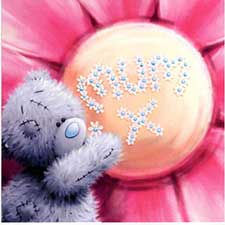 Tatty Pointing at Flowers Me to You Bear Mothers Day Card