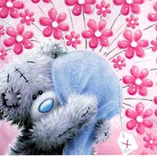 Tatty Holding Bouquet Me to You Bear Mothers Day Card