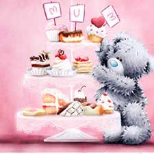 Tatty with Cake Tray Me to You Bear Mothers Day Card