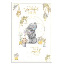 Wonderful Mum Holding Flowers Me to You Bear Mother's Day Card