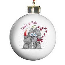 Personalised Me To You Bear Christmas Couple Bauble