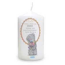 Personalised Me To You Bear Flowers Candle