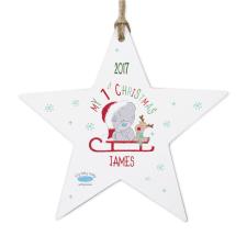 Personalised My 1st Christmas Sleigh Star Decoration
