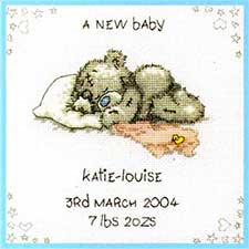 A New Baby Me to You Bear Cross Stitch Kit