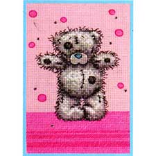 Dotty Day Love Me to You Bear Cross Stitch Kit