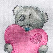 Big Heart Me to You Bear Cross Stitch Kit  