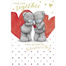 Bear Giving Single Rose Me to You Bear Valentine&#39;s Day Card