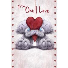One I Love Softly Drawn Me to You Bear Valentine&#39;s Day Card