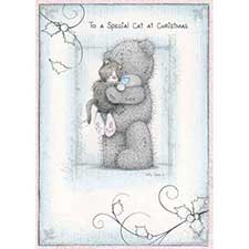 Special Cat Me to You Bear Christmas Card 