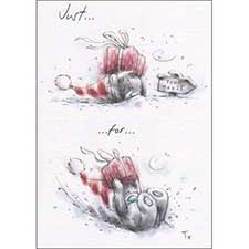 Tatty with Present  Me to You Bear Christmas Card 