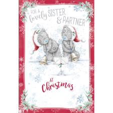 Lovely Sister &amp; Partner Me to You Bear Christmas Card
