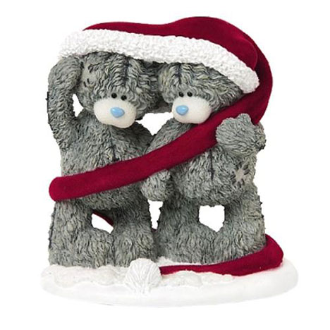 2 Bears Wrapped in Hat Me to You Bear Figurine   £35.00