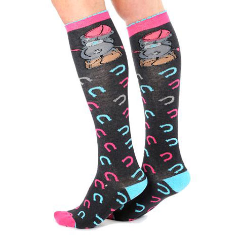 Me to You Bear Knee High Horse Shoe Riding Socks Size 12-3 Size 12-3 £6.00