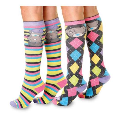 Me to You Bear Knee High Horse Riding Socks Twin Pack Size 12-3   £11.50