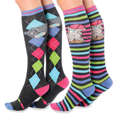 Me to You Bear Knee High Horse Riding Socks Twin Pack Size 4-7 Size 4-7 £11.50