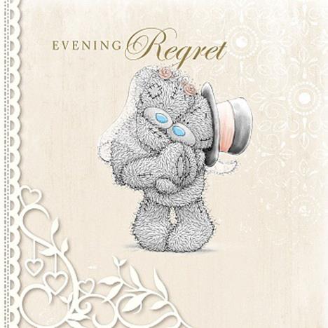 Evening Regret Me to You Bear Wedding Card  £1.49