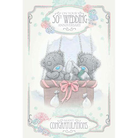 50th Golden Wedding Anniversary Me to You Bear Card  £2.49