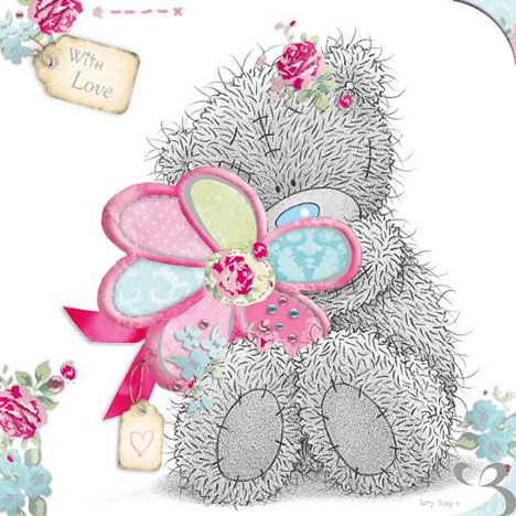 Tatty Teddy with Flower Me to You Bear Card  £1.95