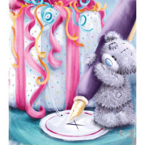 Tatty Teddy Holding Pen Birthday Me to You Bear Card  £1.80