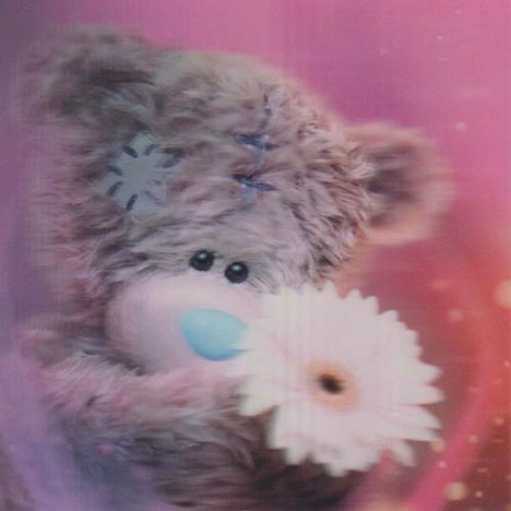 3D Holographic Bear with Flower Me to You bear Card  £2.85