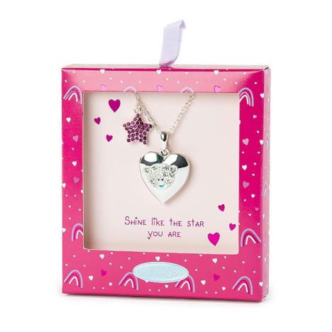 Me to You Bear Heart Locket Necklace with Star  £7.79