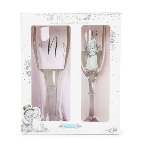 Mr & Mrs Wedding Glasses Me to You Bear Gift Set  £14.99