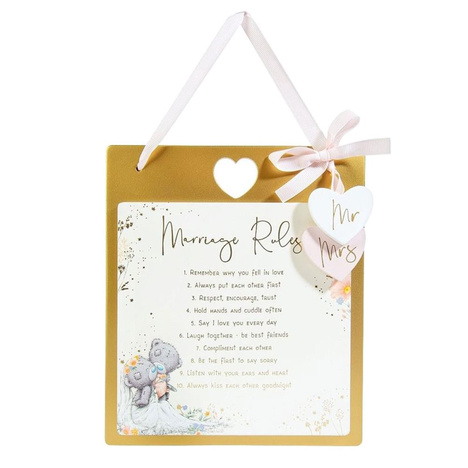 Marriage Rules Me to You Wedding Plaque  £5.99
