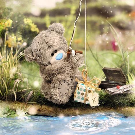 3D Holographic Fishing Me to You Bear Birthday Card  £2.69