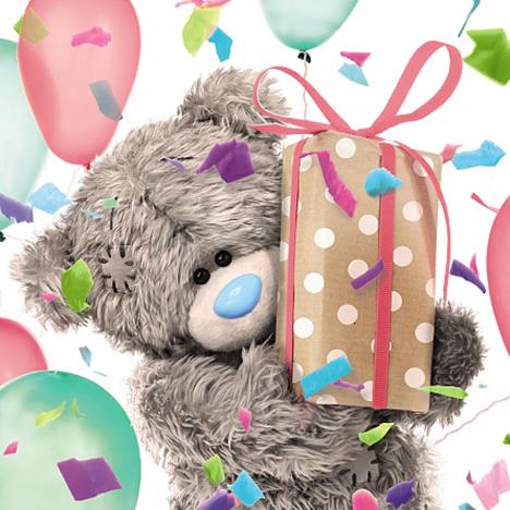 3D Holographic Holding Present Me to You Bear Birthday Card  £2.69